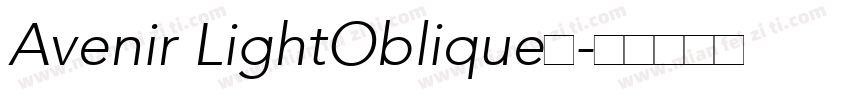 Avenir LightOblique字字体转换